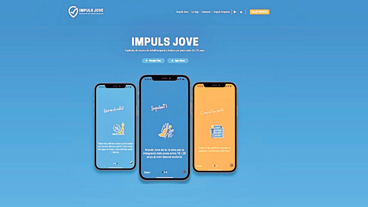 Web d’Impuls Jove de la Cambra de Comerç.