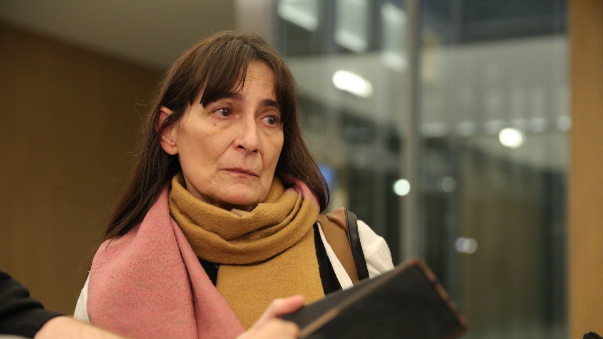 Mercedes Chamorro a la sortida de la vista oral.
