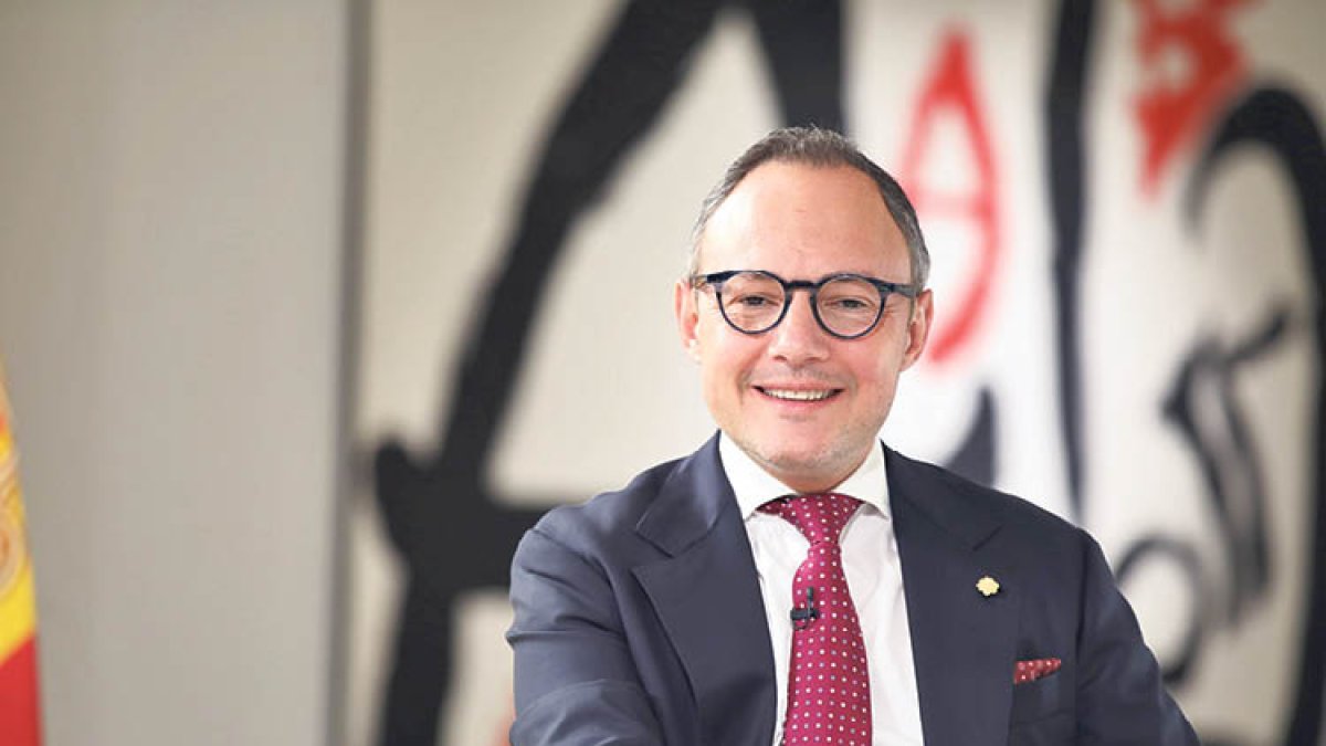 Xavier Espot, a l’inici de l’entrevista.