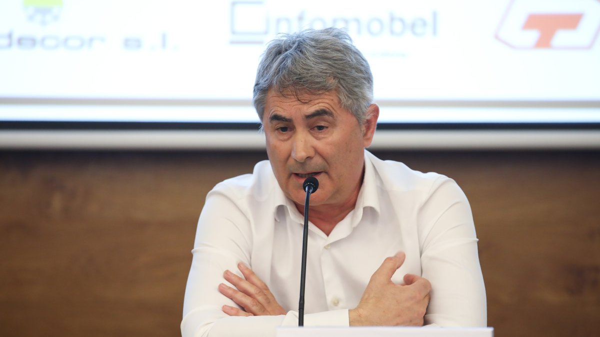 El president del FAN, Joan Clotet, en un acte recent a la seu central d’Andbank.