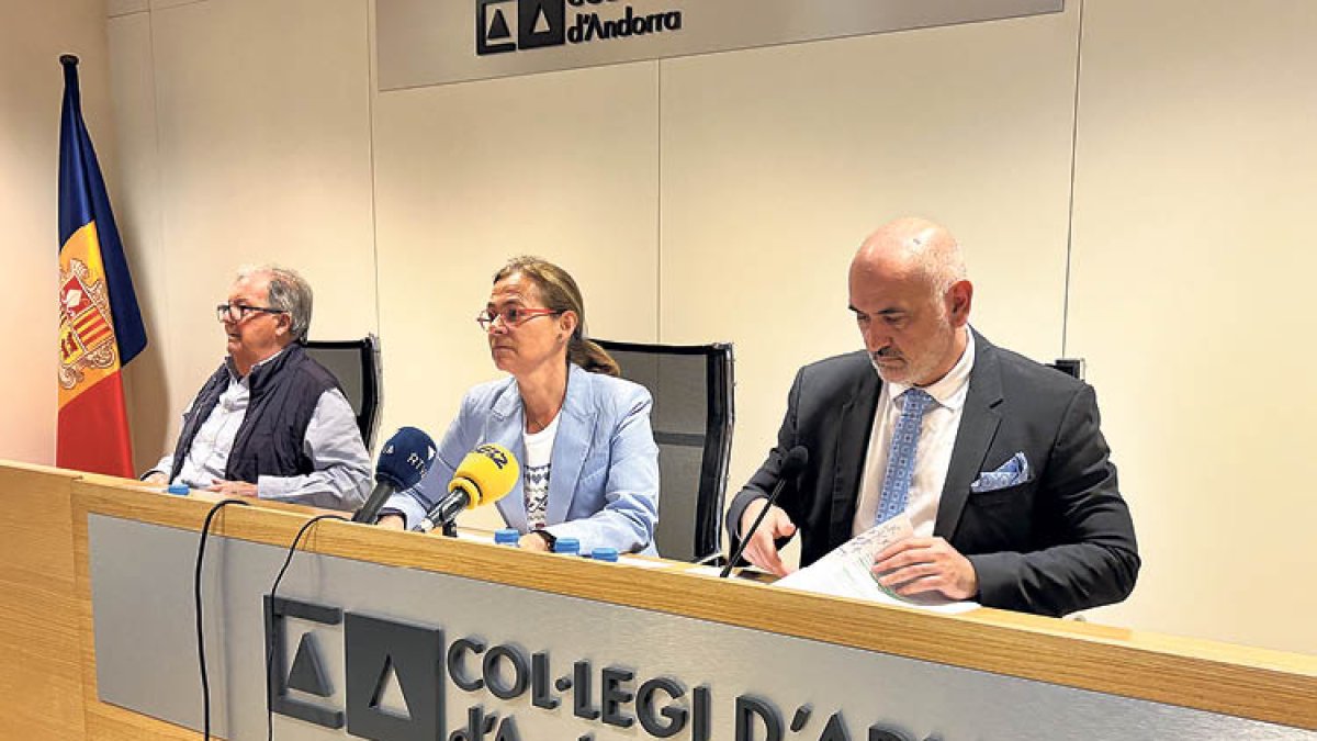 Pujadas, Baixench i Bellera a la presentació d’ahir.