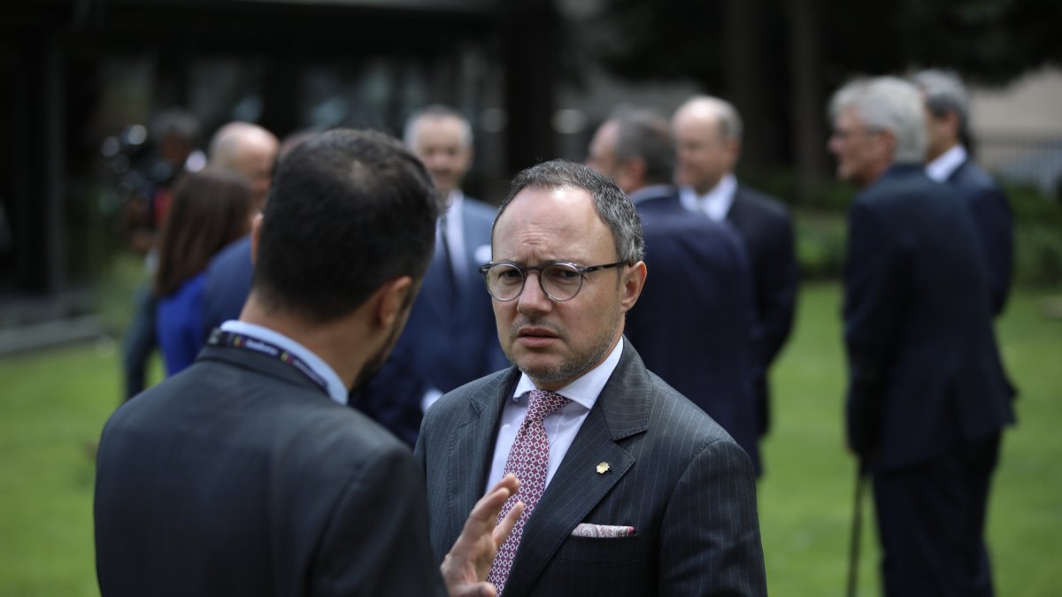 El cap de Govern, Xavier Espot, durant la trobada entre caps d’estat en motiu dels Jocs dels Petits Estats.