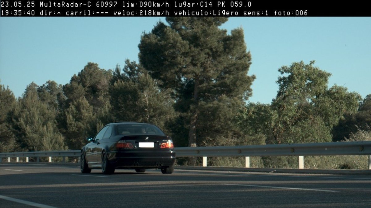 El vehicle que circulava a 218 per hora.