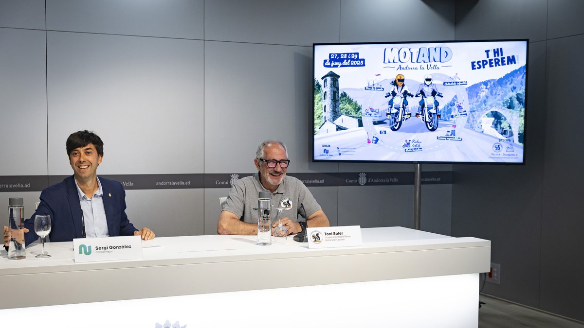 Sergi González i Toni Soler durant la presentació del Motand.