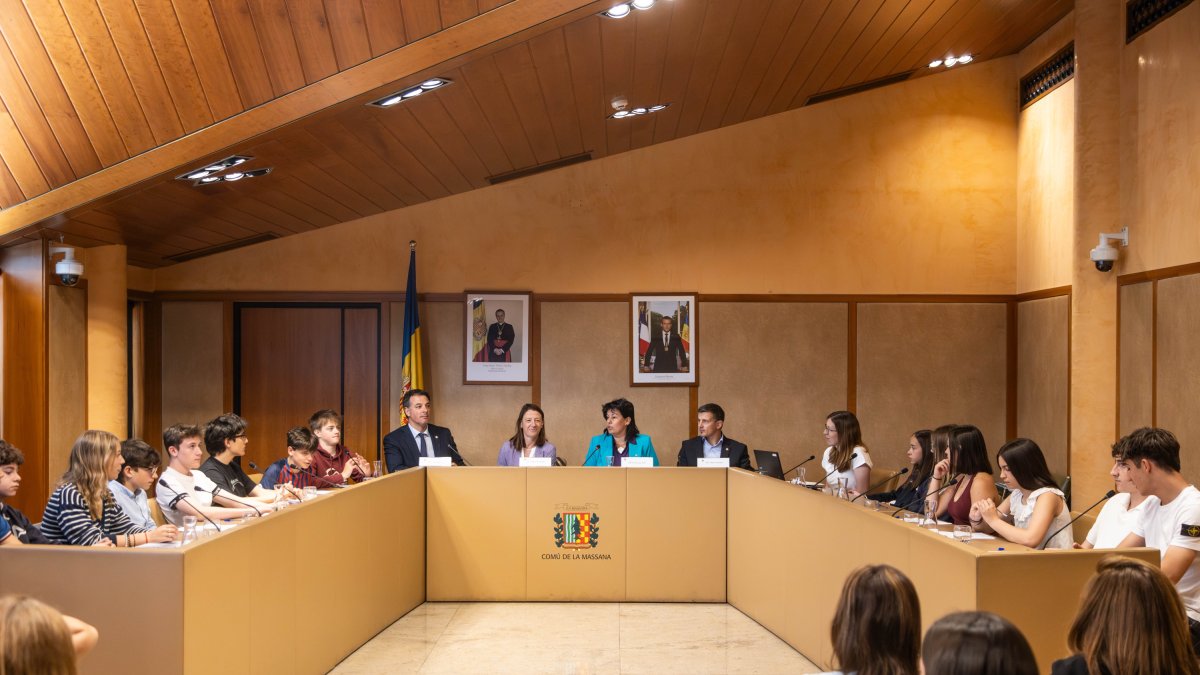 El consell dels adolescents de les Valls del Nord celebrat avui.