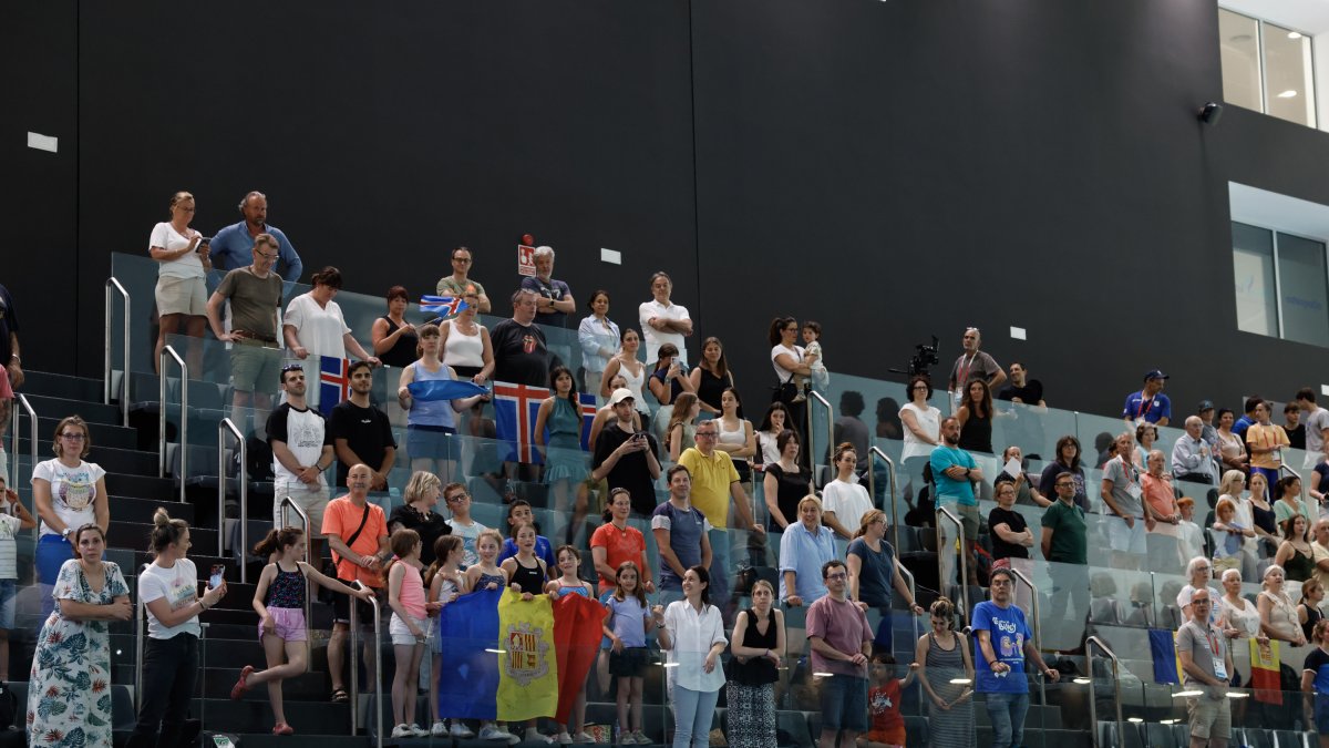 Aficionats al centre esportiu Serradells.