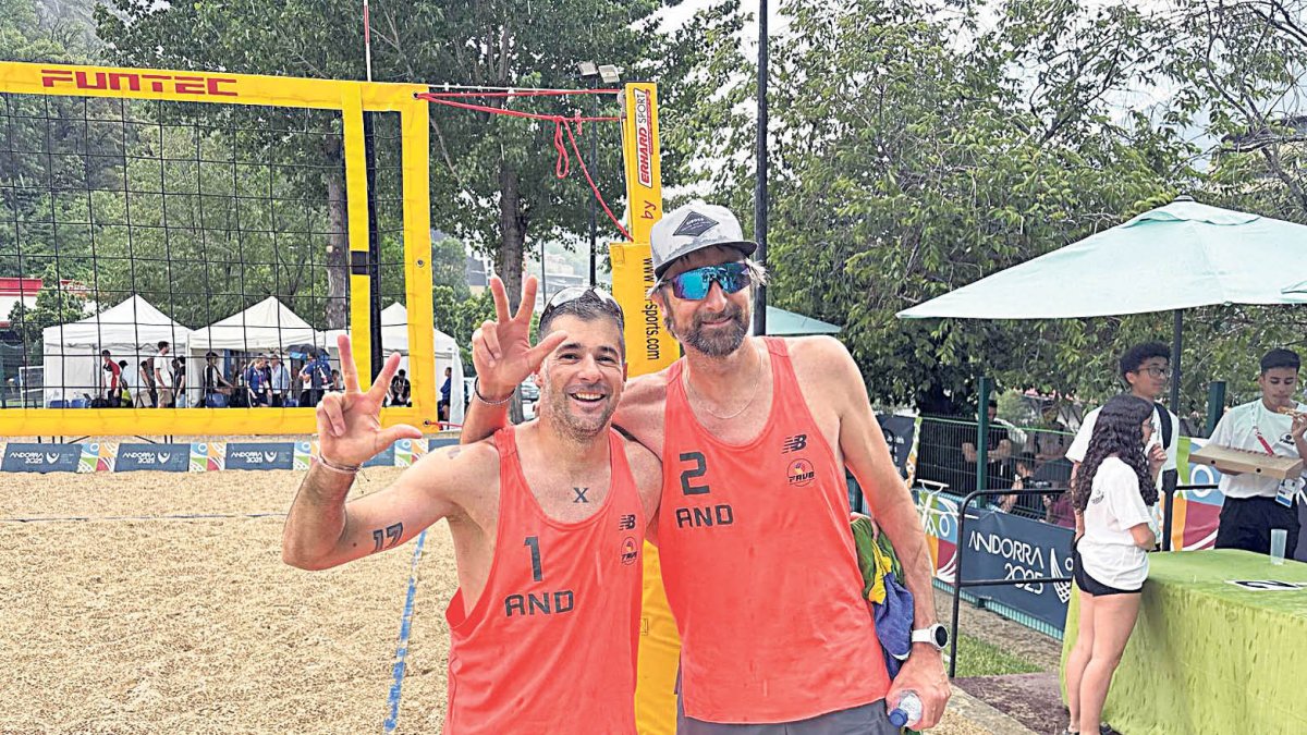 Xavi Folguera i Abel Bernal, ahir.