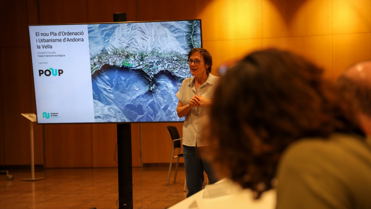 Un moment del segon taller deliberatiu del consell consultiu per a l’elaboració de nou Pla d’ordenació i urbanisme d’Andorra la Vella.