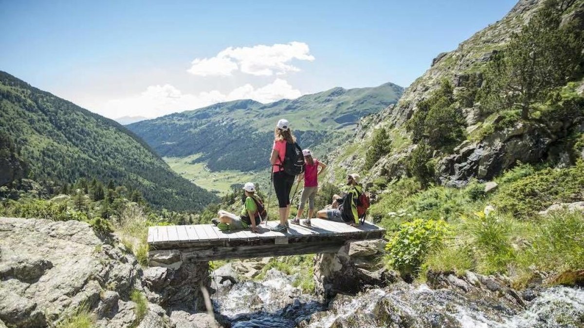 Turistes a la muntanya