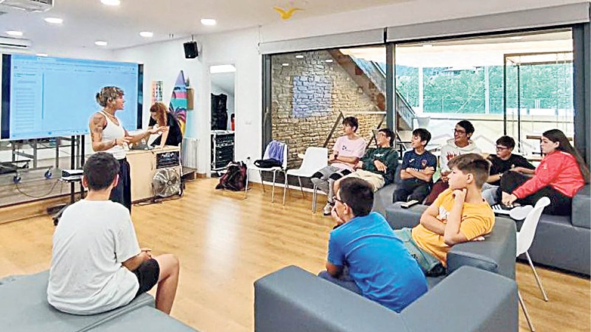 Sessió de treball del rap.