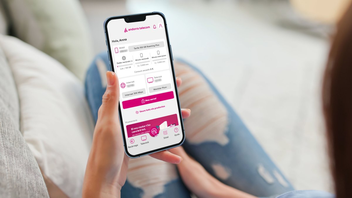 Una imatge de la nova aplicació d'Andorra Telecom