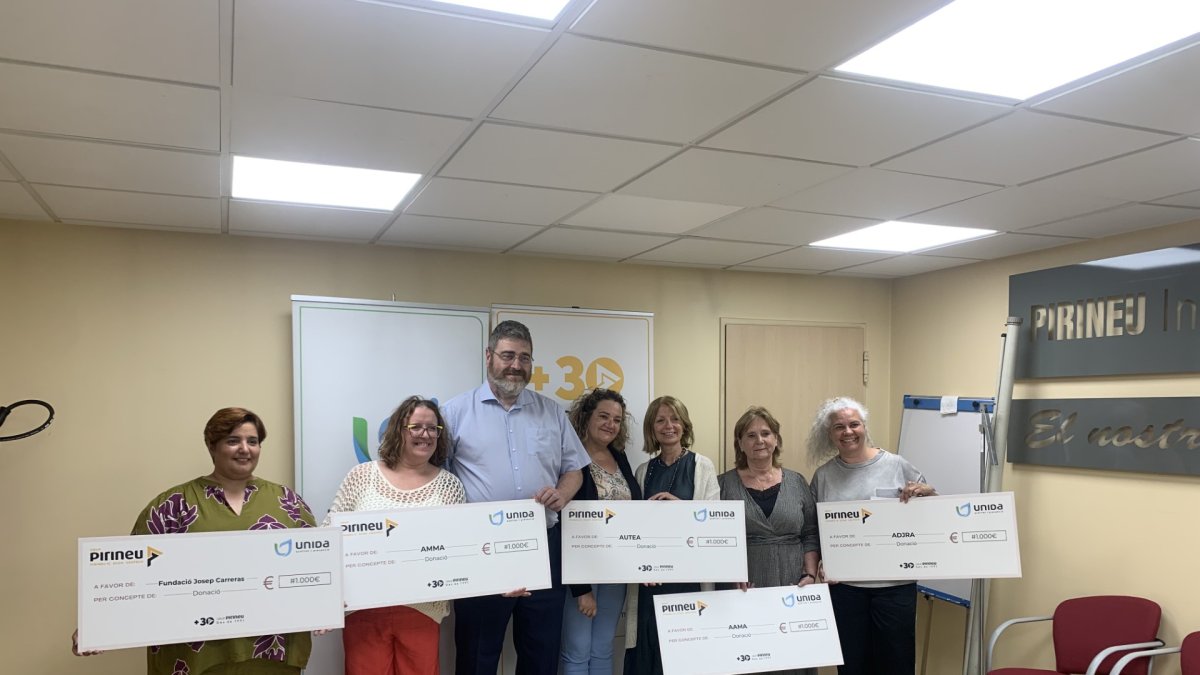 Els cinc col·lectius beneficiaris de les donacions de Grup Pirineu