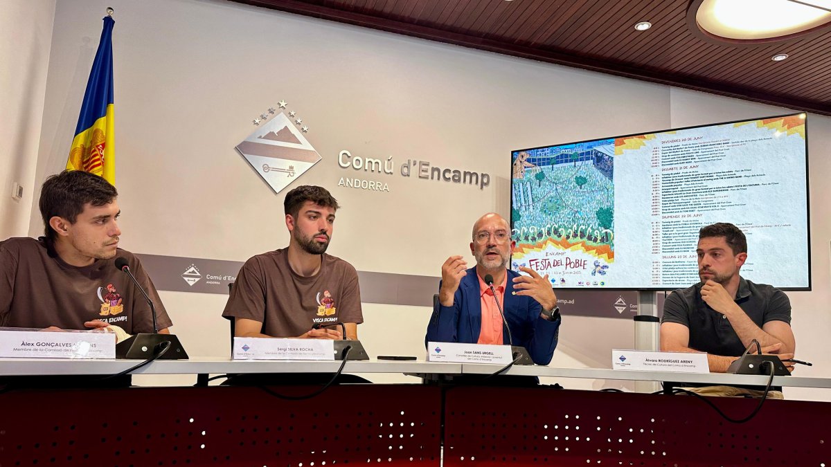 Un moment de la presentació de la festa del poble d'Encamp que ha tingut lloc aquest dijous.