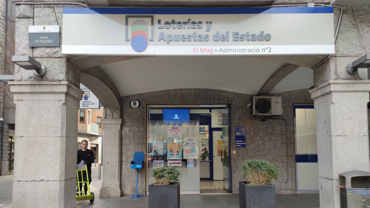 L'administració de Loteria El Mag on ha caigut el premi.