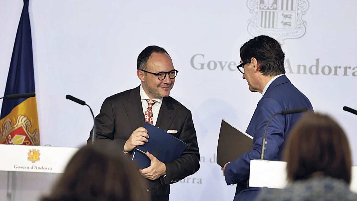 Espot i Illa a la roda de premsa de dijous.