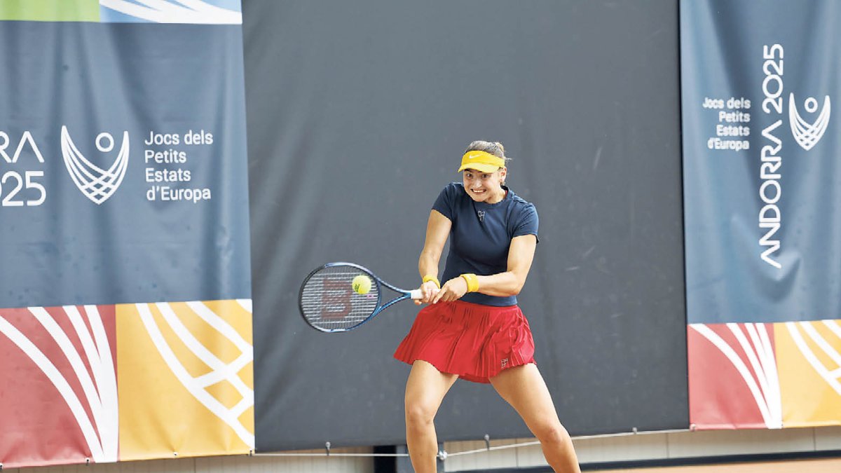 Vicky Jiménez durant els Jocs dels Petits Estats.