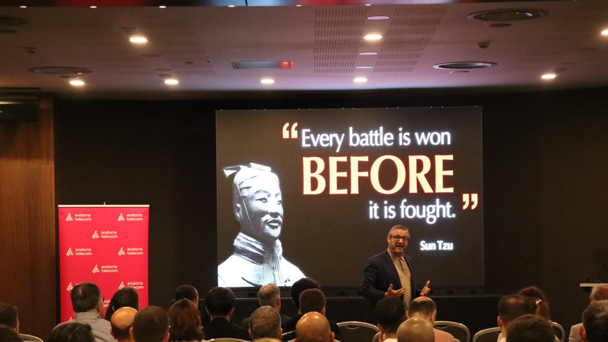 Un dels ponents, Ramsés Gallego, durant la jornada.