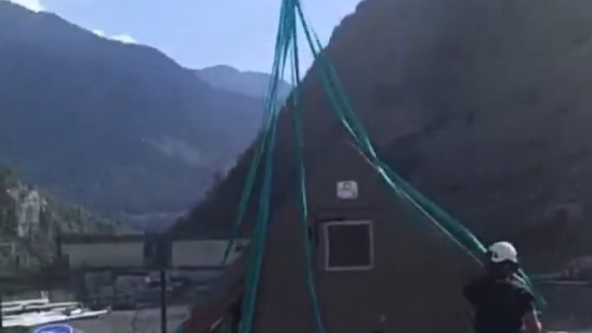 La cabana que s'ha instal·lat