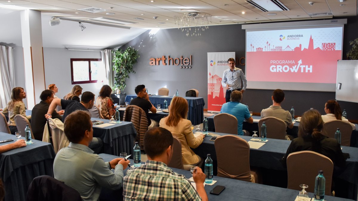 Un mentor a una sessió del programa Growth d'Andorra Business