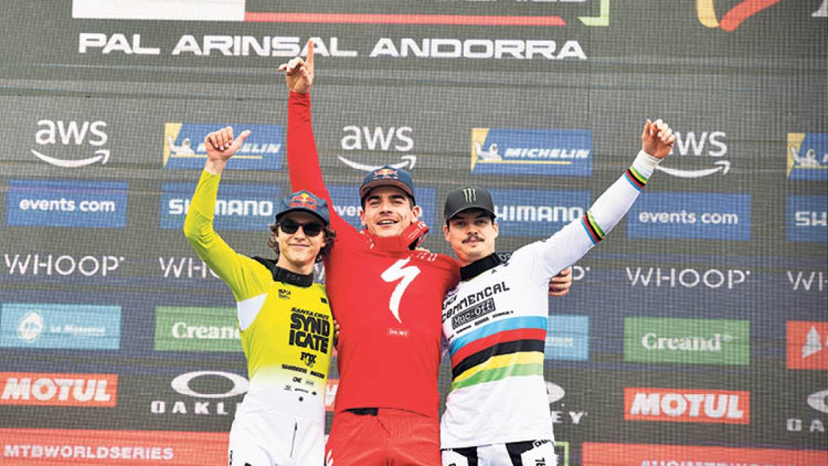 Podi de la cursa masculina a Pal Arinsal.