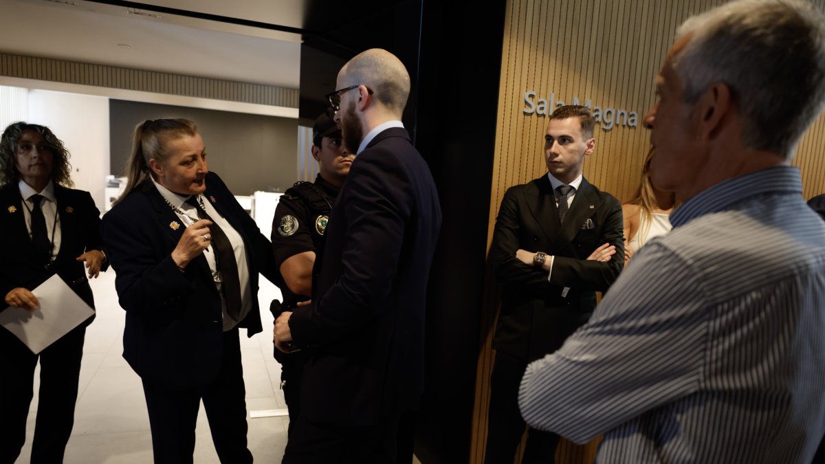 Entrada a la Sala Magna per a la lectura de la sentència de la primera causa de BPA