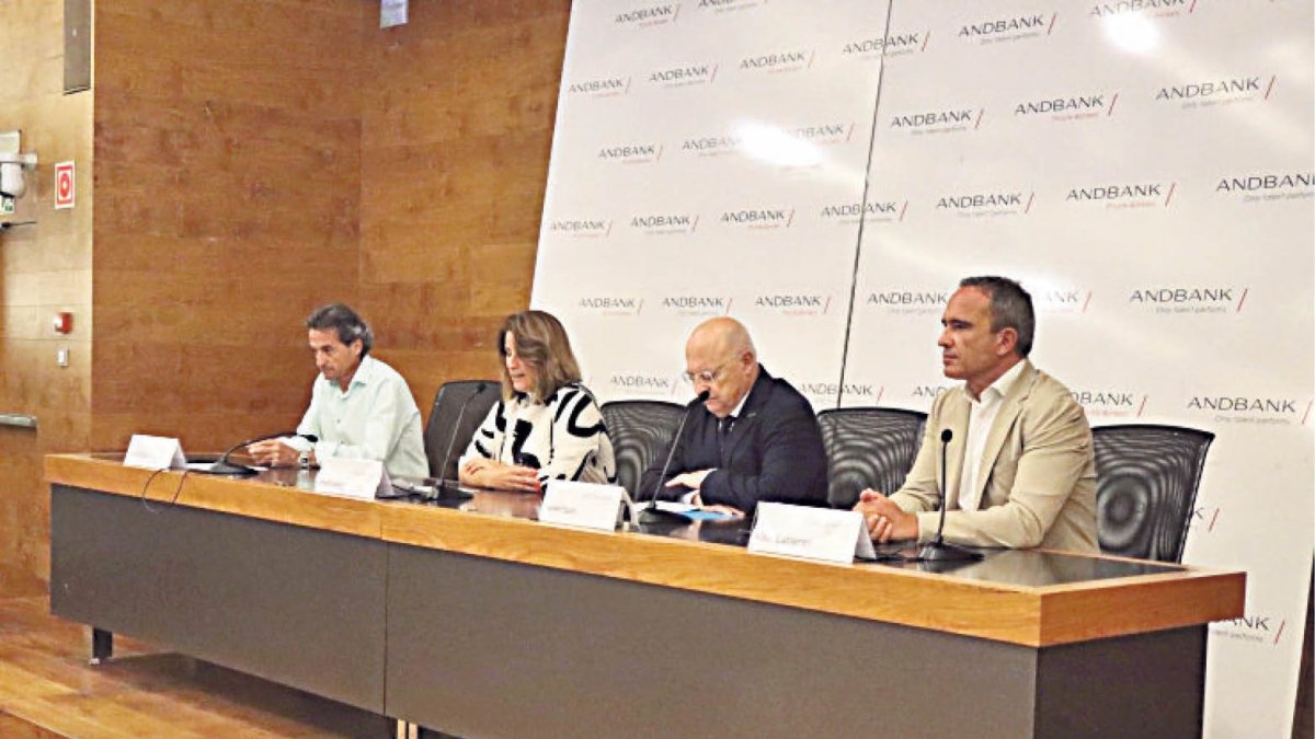 Presentació de l’acte ahir a la seu d’Andbank.