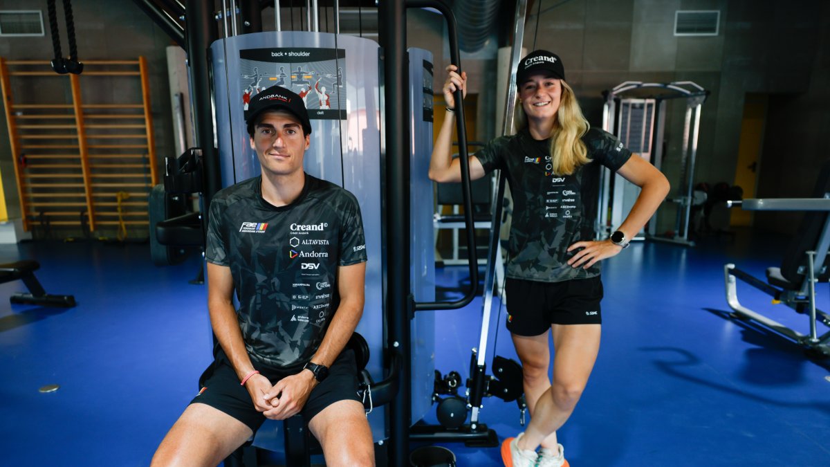 Irineu Esteve i Gina del Rio, la setmana passada al gimnàs del CTEO d’Ordino.