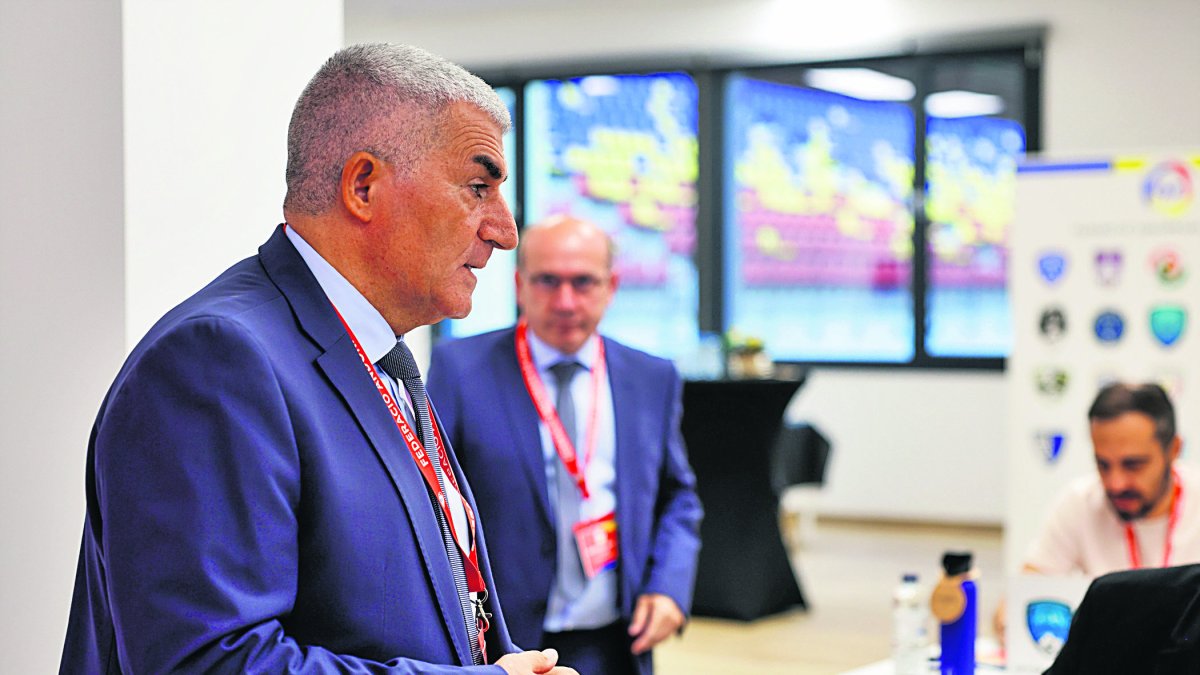 El president de la FAF, Fèlix Álvarez, a l’última assemblea de l’ens.