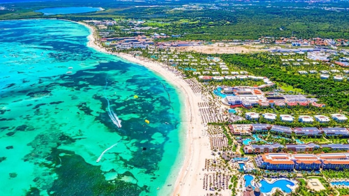 Vista aèria de les platges de la República Dominicana.