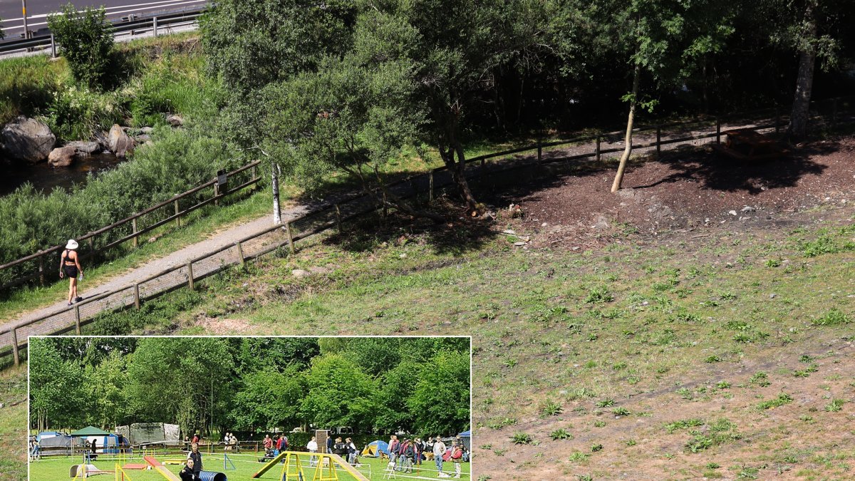 El prat de la Molina amb un exemple de parc d’agility caní.