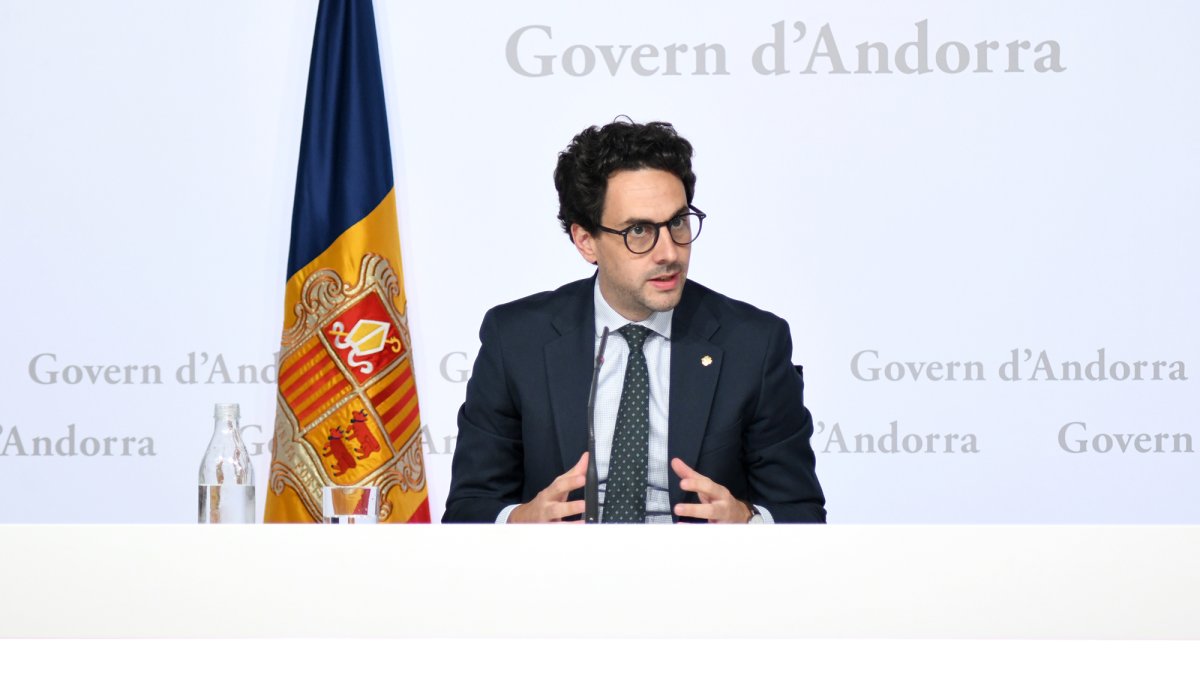 El ministre portaveu, Guillem Casal, en la roda de premsa posterior al consell de ministres d'aquesta tarda.