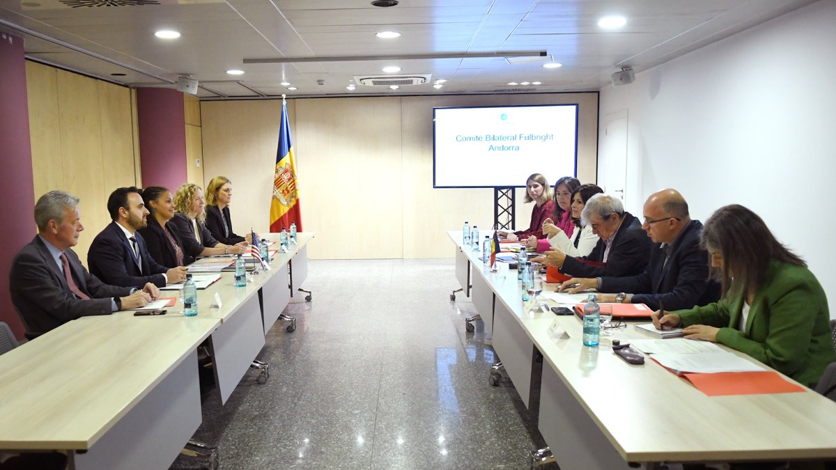 Un moment de la reunió anual del comitè bilateral Fulbright.