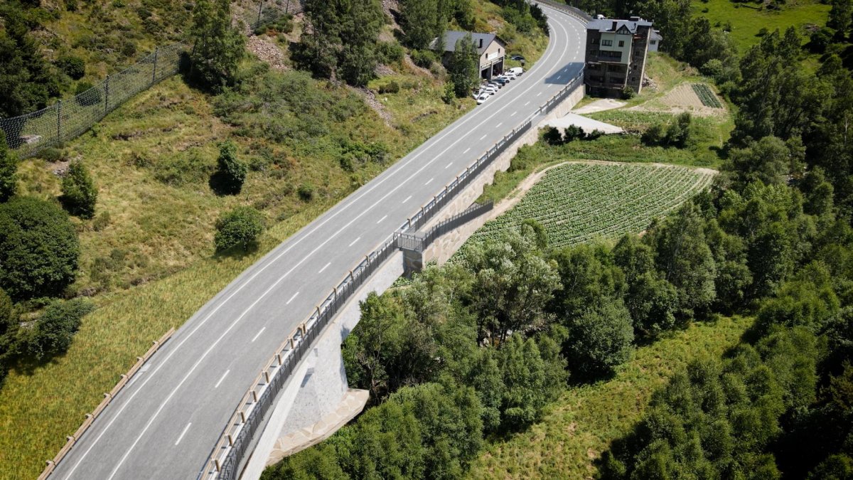 La projecció de com quedarà la CG-2.