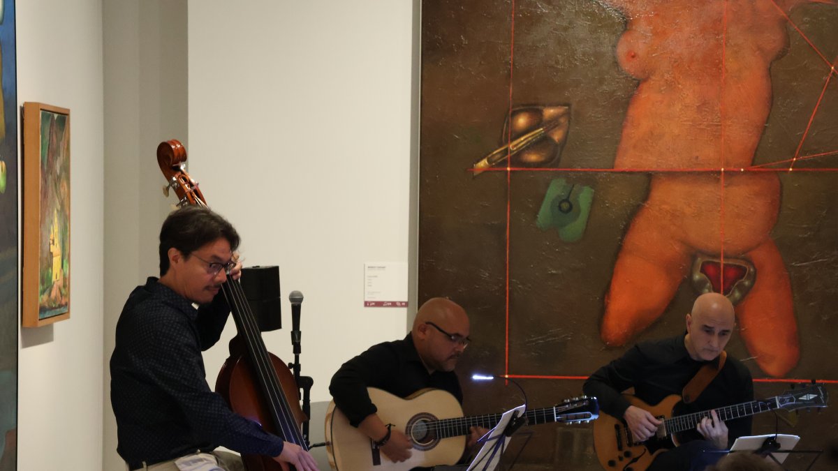 Vicenç Solsona, Juan Carlos Buchan i Manuel Alonso, durant el concert.
