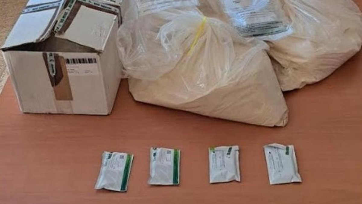 Els opiacis decomissats per la guàrdia civil.