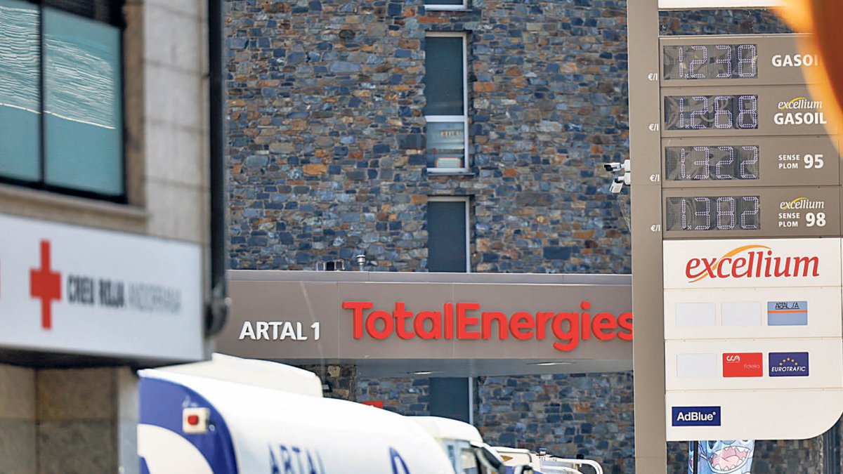 Els preus de la benzina, ahir.