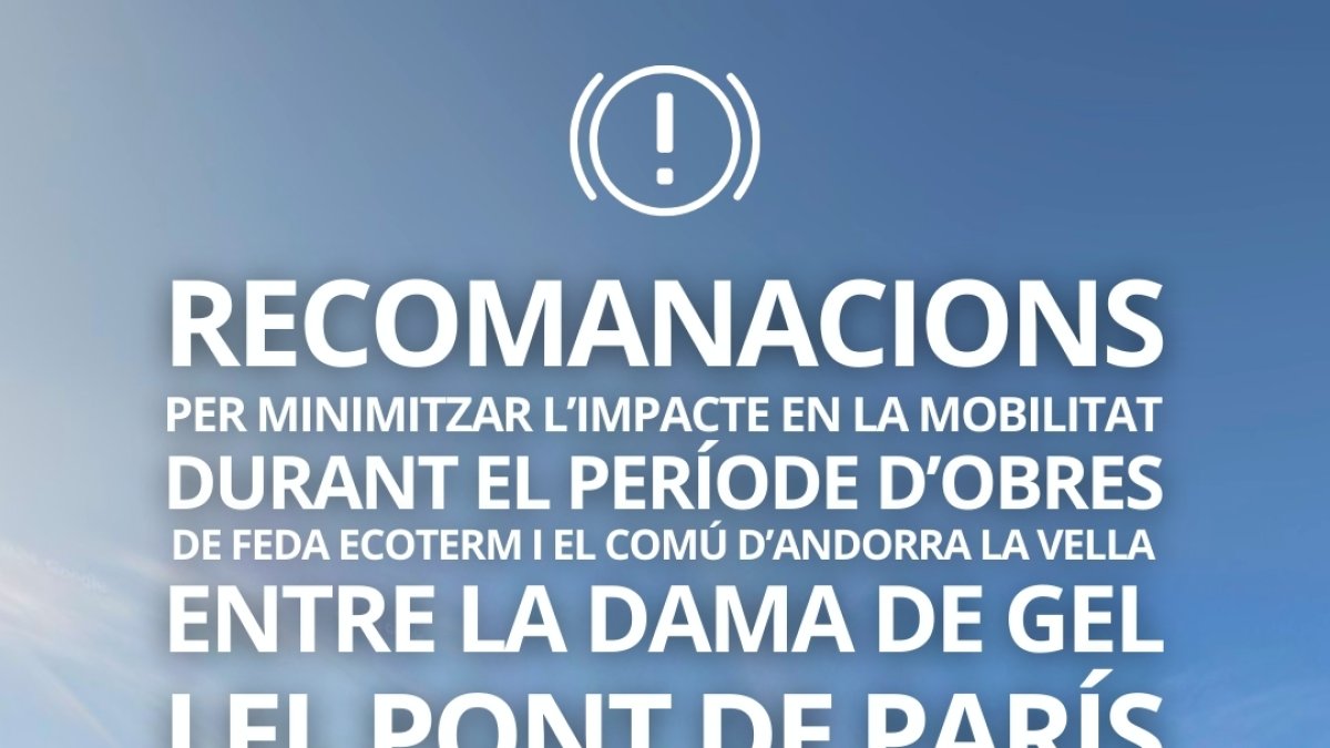 Recomanacions de Mobilitat per afrontar el tall entre la Dama de Gel i el Pont de París.