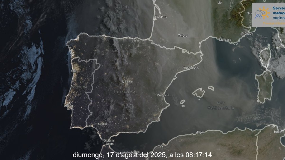 El fum dels incendis de l'oest de la Península arriba a Andorra.