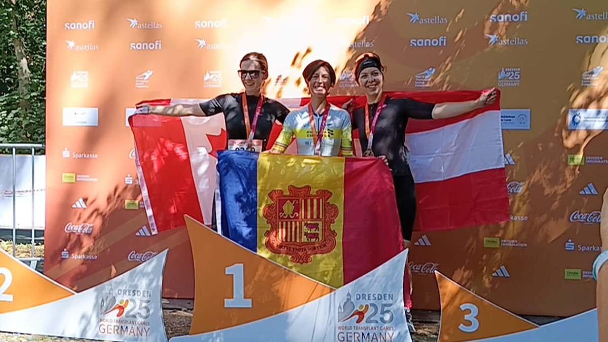 Mari Martínez al podi.