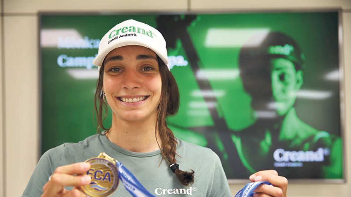 Doria, amb la medalla d’or aconseguida a l’Europeu de París.