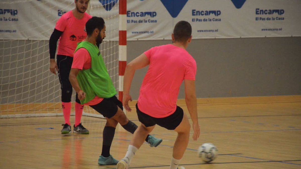 Entrenament de l’equip.