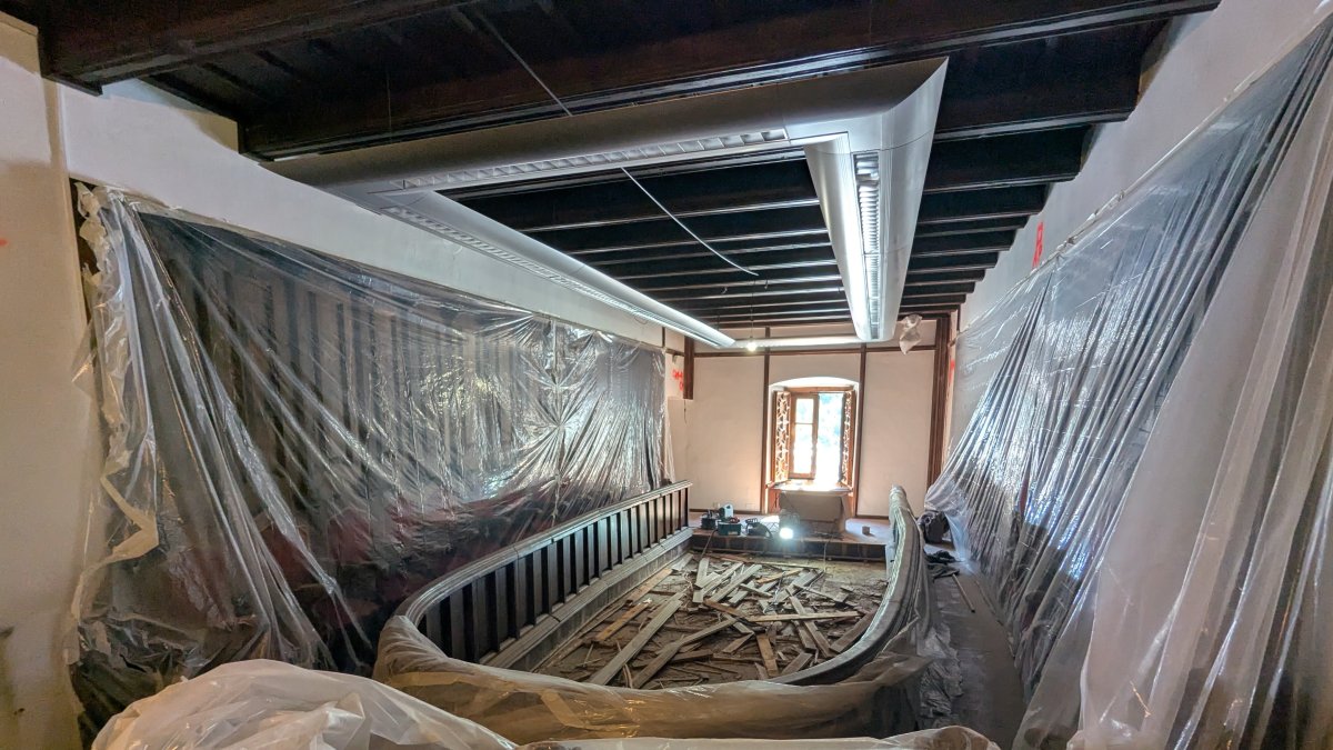 La sala del Consell en obres.