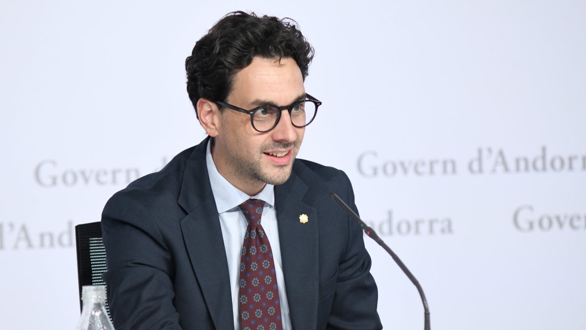 El ministre portaveu, Guillem Casal, durant la roda de premsa del consell de ministres d'aquesta tarda