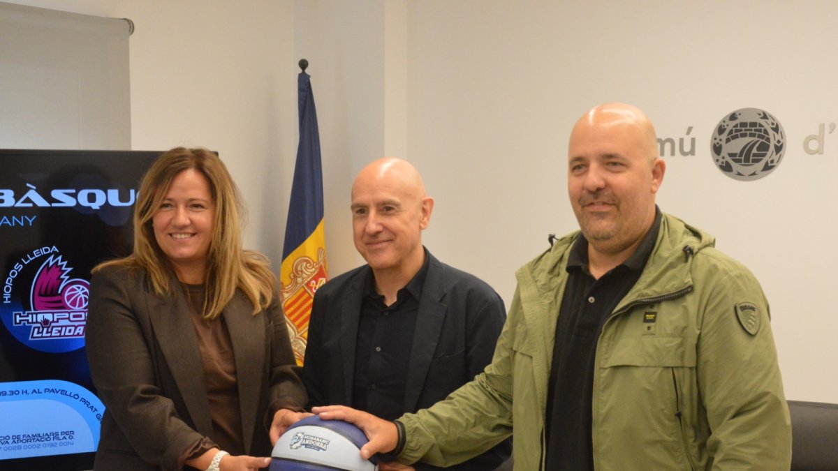 Laura López, el cònsol menor d’Escaldes, Quim Dolsa i Gorka Aixàs.