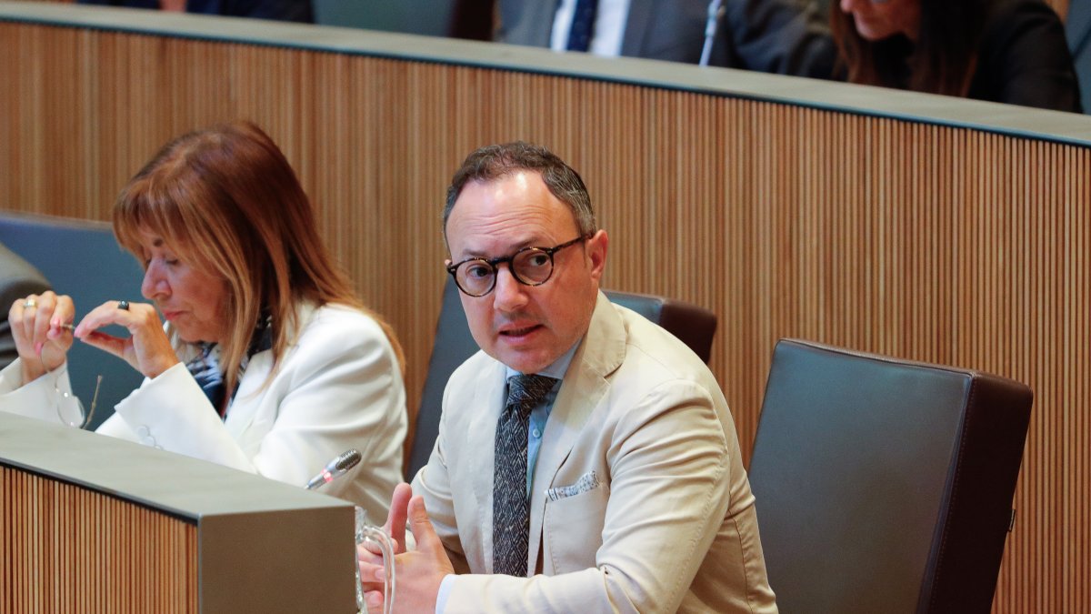 Xavier Espot durant la sessió de Consell General d'avui