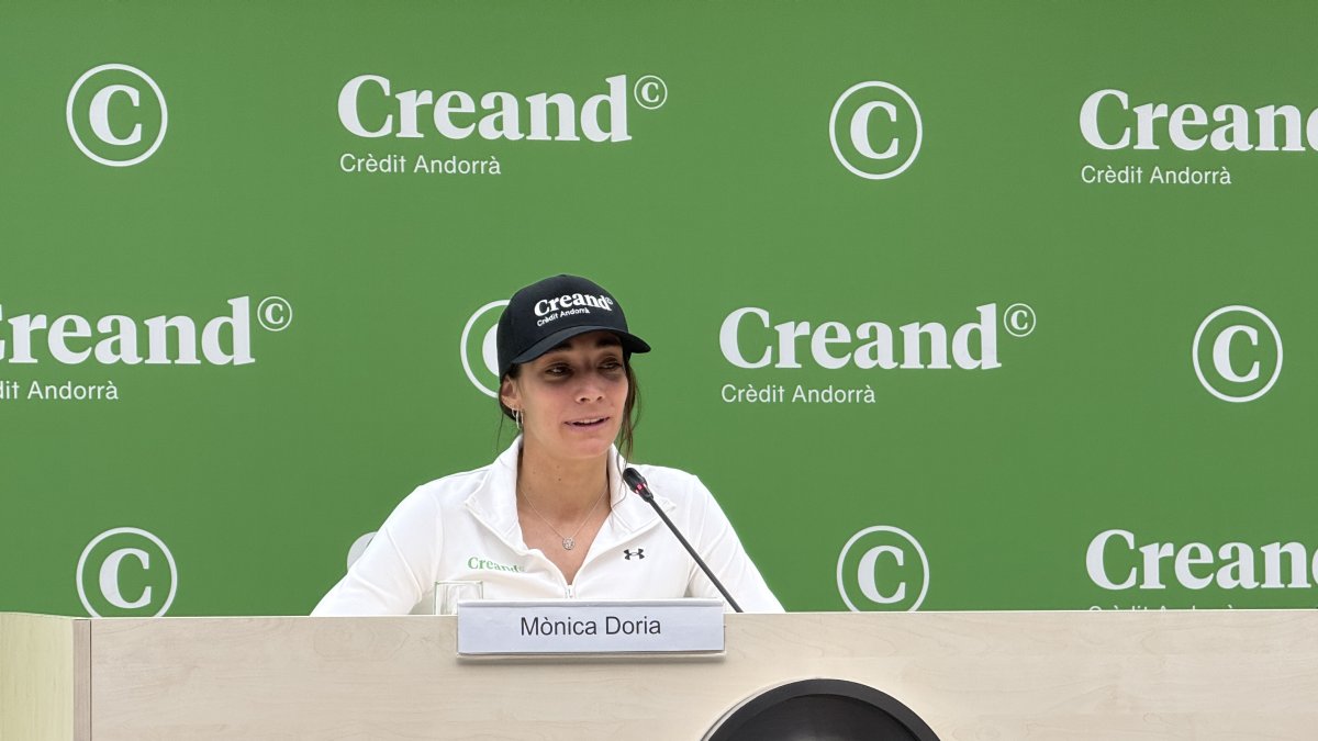 Mònica Doria, durant la roda de premsa