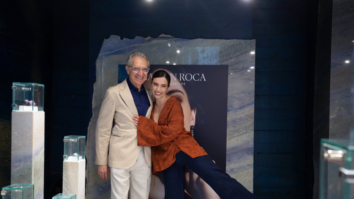 Joan Roca i Clàudia Riera a la presentació de la campanya