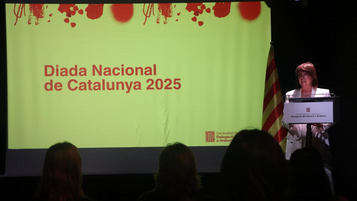 La delegada catalana a Andorra, Anna Vives, durant l'acte
