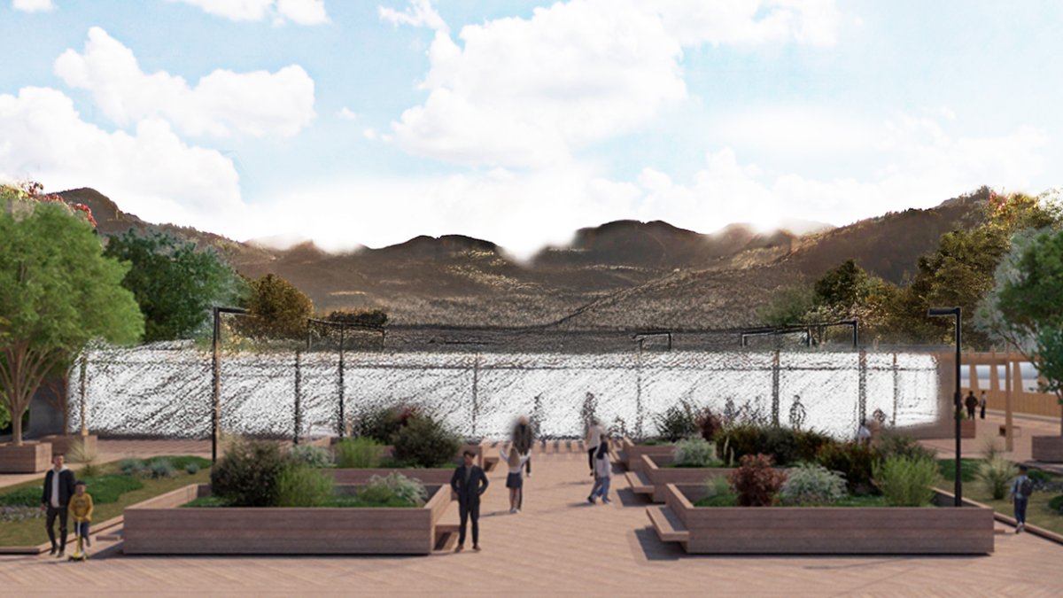 Representació virtual del recinte firal que es projecta al terreny de l’antiga plaça de braus.