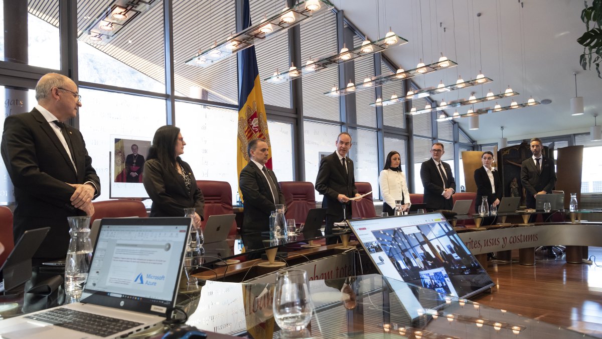Una sessió del consell de comú de Canillo.